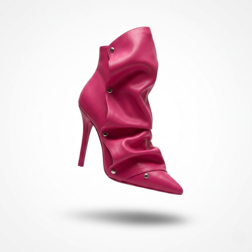 BEXIE-38 Fuchsia Sculpted Stiletto Boots