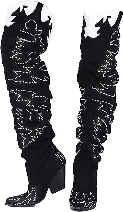 Kelsey-21 - Cape Robbin Cowboy Fashion Western Pointy Over The Knee Thigh High Boots