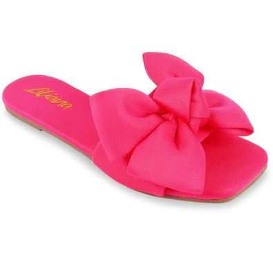 Women's Slip-on Flat Sandals Flowery Strap Shinee-10 By Liliana
