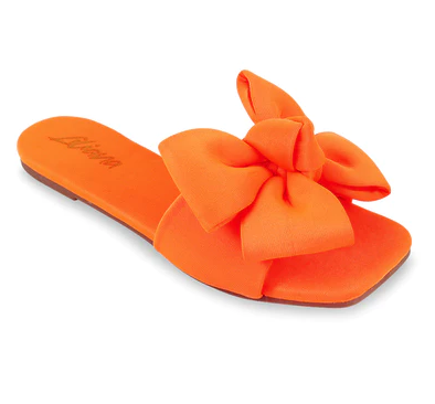 Women's Slip-on Flat Sandals Flowery Strap Shinee-10 By Liliana