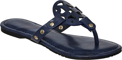 Limit-20 (21040) - Pierre Dumas Trending Vegan Leather Flat Slip On Fashion Sandals