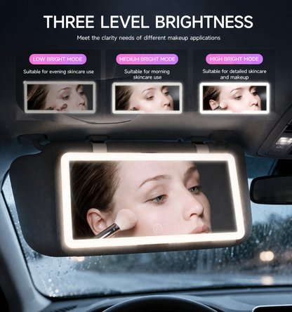 GlowVisor™ LED Makeup Mirror 🚗💡 Flawless Anywhere