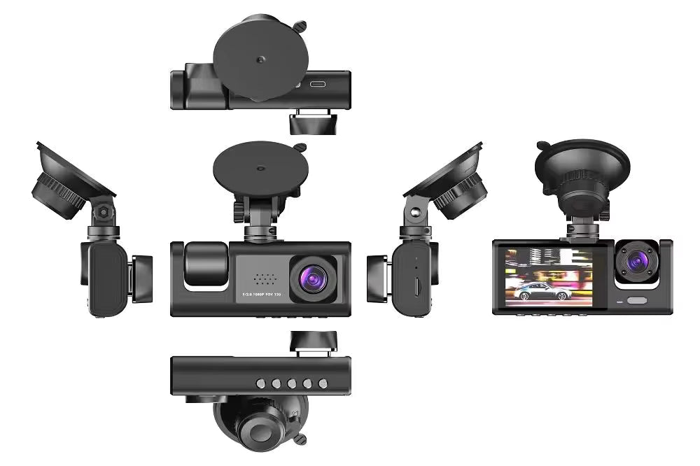 3 Lens Car Dash Camera