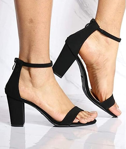 Hannah-1 Rear Zipper Heel Sandals