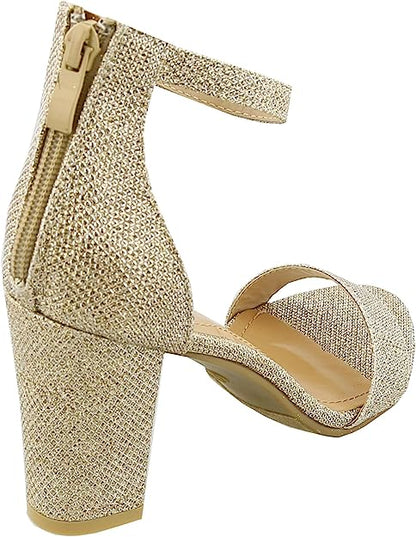 Hannah-1 Rear Zipper Heel Sandals
