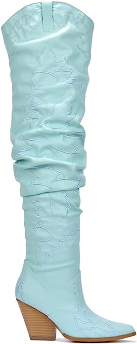 Kelsey-30 - Cape Robbin Cowboy Fashion Western Pointy Over The Knee Thigh High Boots
