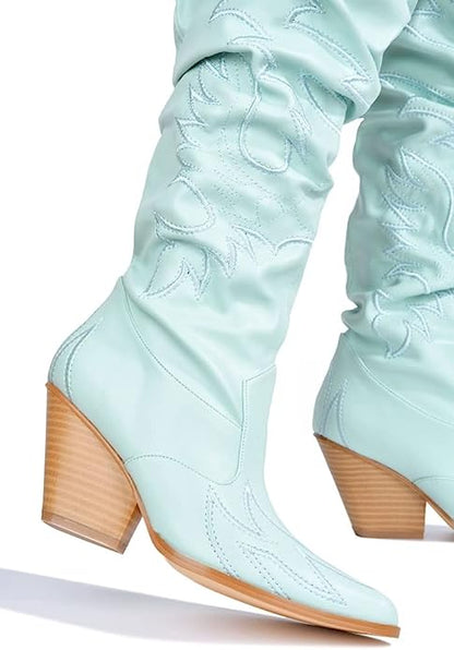 Kelsey-30 - Cape Robbin Cowboy Fashion Western Pointy Over The Knee Thigh High Boots