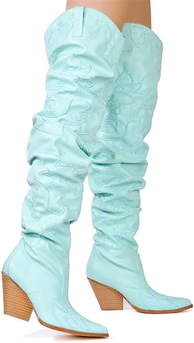 Kelsey-30 - Cape Robbin Cowboy Fashion Western Pointy Over The Knee Thigh High Boots