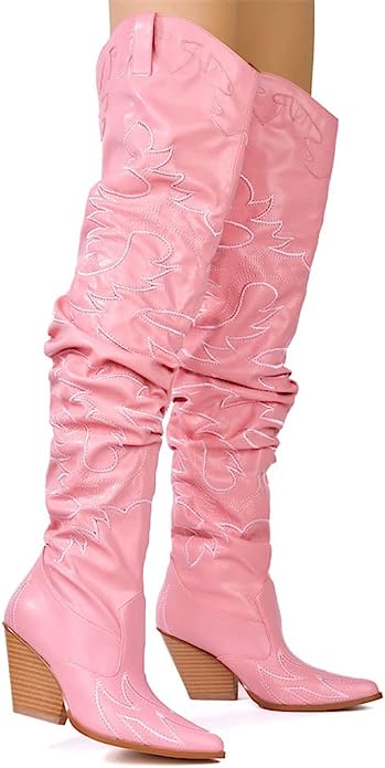 Kelsey-30 - Cape Robbin Cowboy Fashion Western Pointy Over The Knee Thigh High Boots