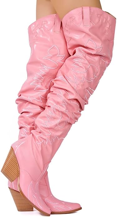 Kelsey-30 - Cape Robbin Cowboy Fashion Western Pointy Over The Knee Thigh High Boots
