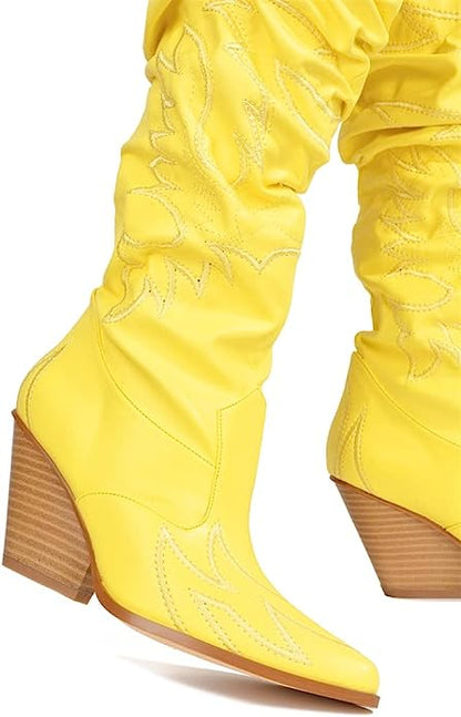 Kelsey-30 - Cape Robbin Cowboy Fashion Western Pointy Over The Knee Thigh High Boots