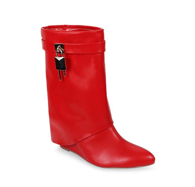 Mutto-02 By Liliana Women's Knee High Pointed Toe Faux Leather Boots