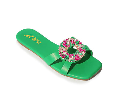 Women's Slip-on Flat Sandals Shinee-14 by Liliana