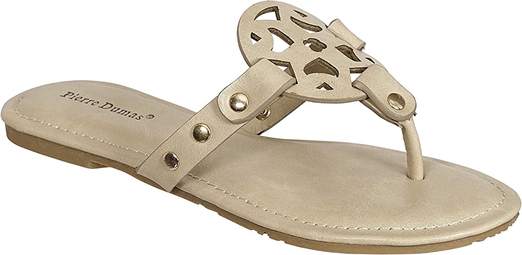 Limit-20 (21040) - Pierre Dumas Trending Vegan Leather Flat Slip On Fashion Sandals