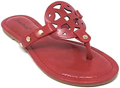Limit-20 (21040) - Pierre Dumas Trending Vegan Leather Flat Slip On Fashion Sandals
