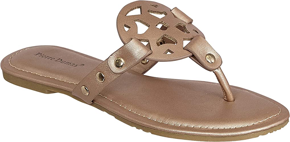Limit-20 (21040) - Pierre Dumas Trending Vegan Leather Flat Slip On Fashion Sandals