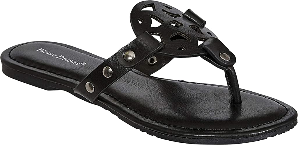 Limit-20 (21040) - Pierre Dumas Trending Vegan Leather Flat Slip On Fashion Sandals