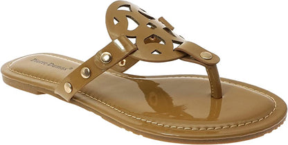 Limit-20 (21040) - Pierre Dumas Trending Vegan Leather Flat Slip On Fashion Sandals